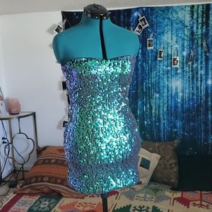 As U Wish Sequin Mini Dress